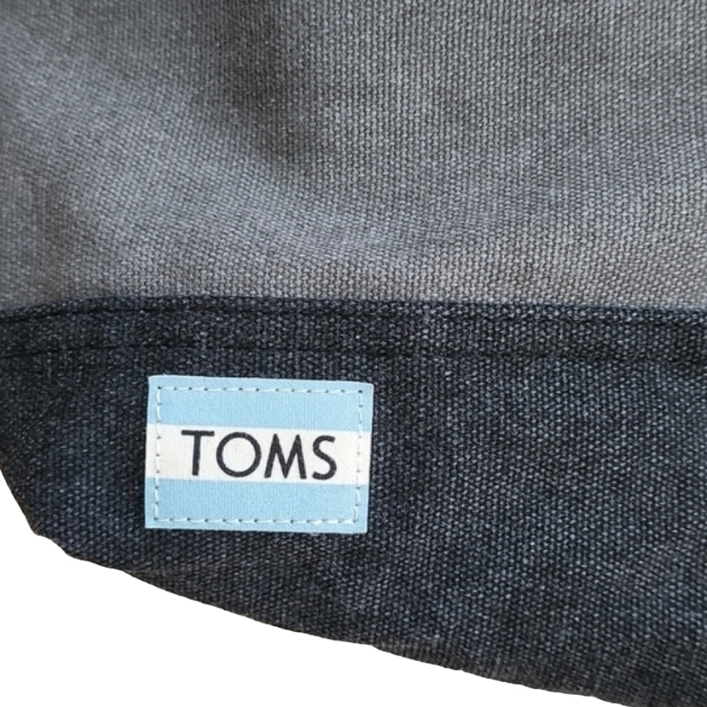 TOMS Shoes Oversized Canvas Bag Cotton Tote Shoulder Purse Gym Travel School - Picture 8 of 16